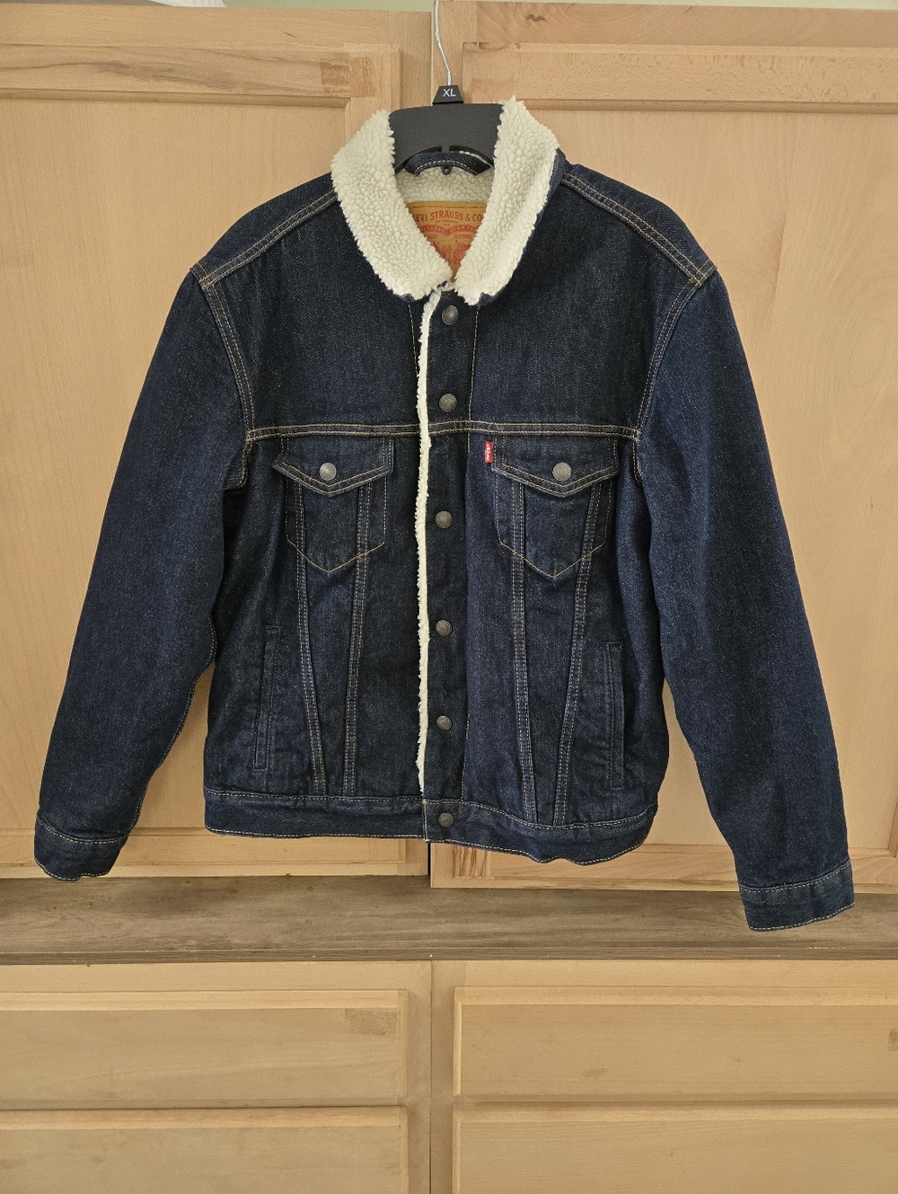 Levi's Dark Blue Sherpa-Lined Denim Jacket
